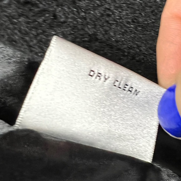 •|•PRESTON & YORK•| Angora + Wool Full Length Coat Black Size 8 - Picture 14 of 16